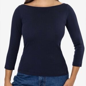 Talbots Women's Classic Navy Blouse